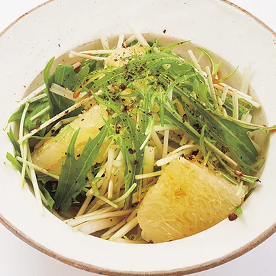 水菜とグレープフルーツの和サラダ