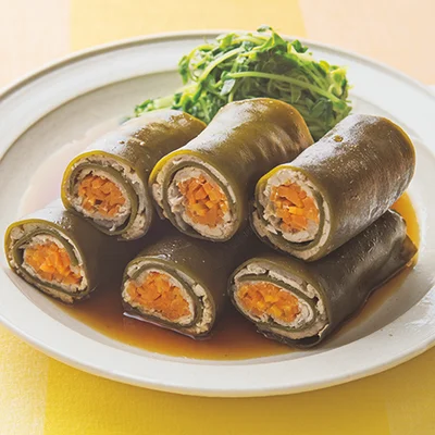 「豚とにんじんの昆布巻き」の太らない献立