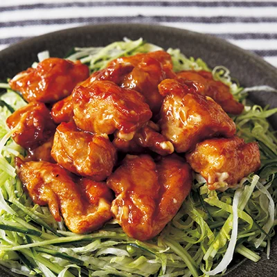 とりむねのマヨ照り焼きサラダ仕立て