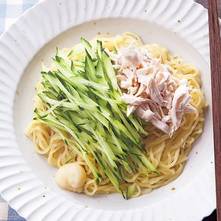 蒸しどりときゅうりの涼麺