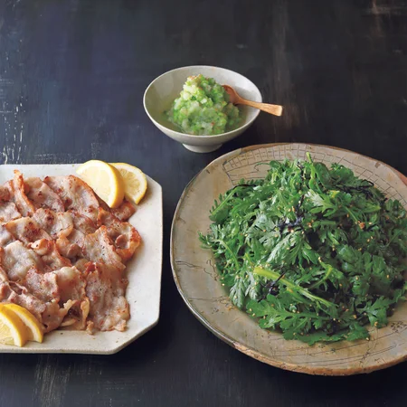W春菊の焼き肉サラダ