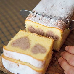 切ると、 どこも同じ 模様が！