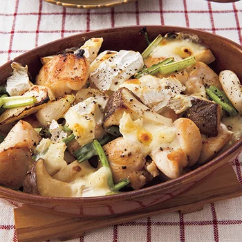 とり肉とかぶのカマンベール焼き