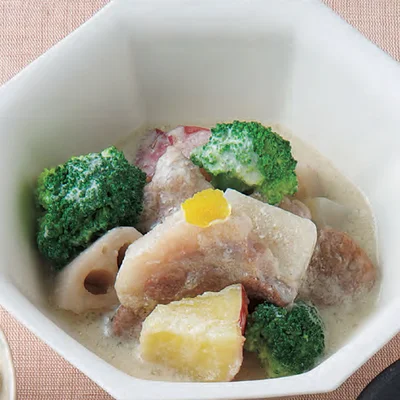 白みその豆乳ポークシチュー