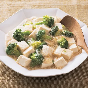 豆腐とブロッコリーのたらこあんかけ煮