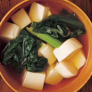 菜の花と豆腐のすまし汁
