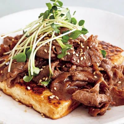 豆腐の焼き肉ステーキ