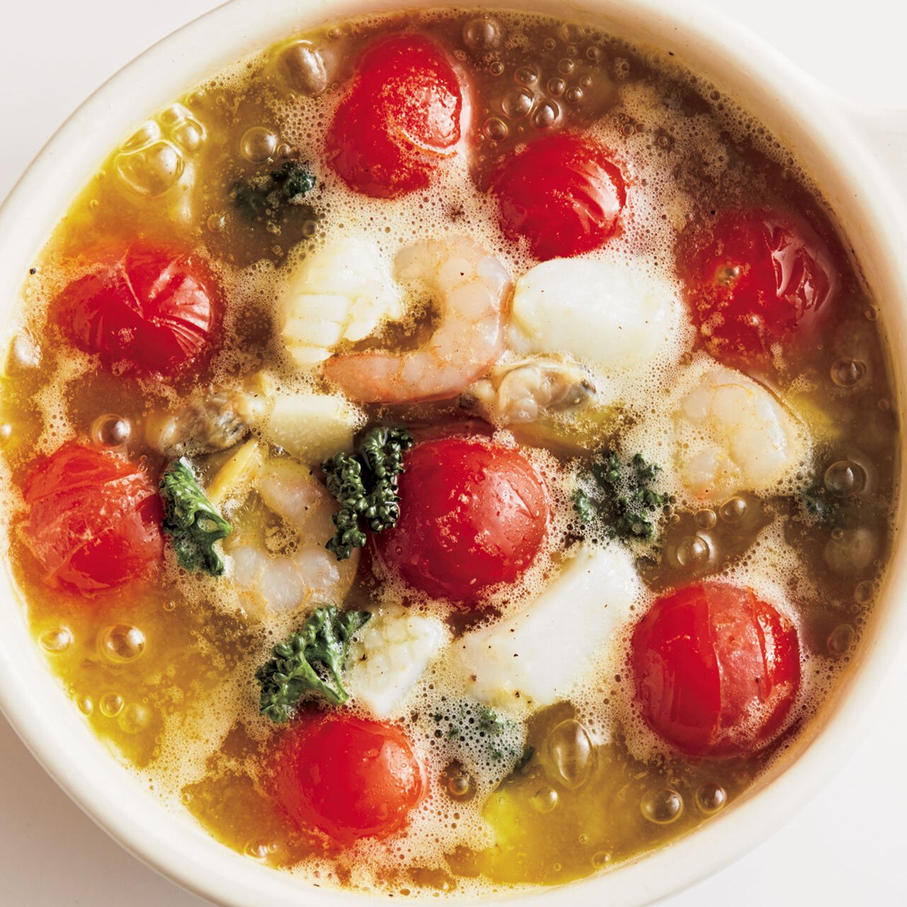 シーフードとミニトマトのアヒージョ By伊藤晶子さんの料理レシピ プロのレシピならレタスクラブ