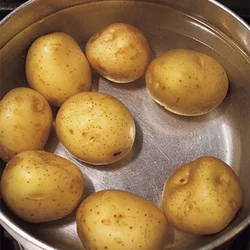 皮が薄い新じゃがは皮ごとゆでて、旬のおいしさを味わう