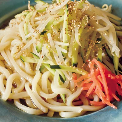 もやしどっさり中華風冷やしうどん