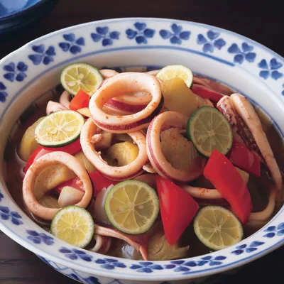 するめいかと野菜の酢びたし