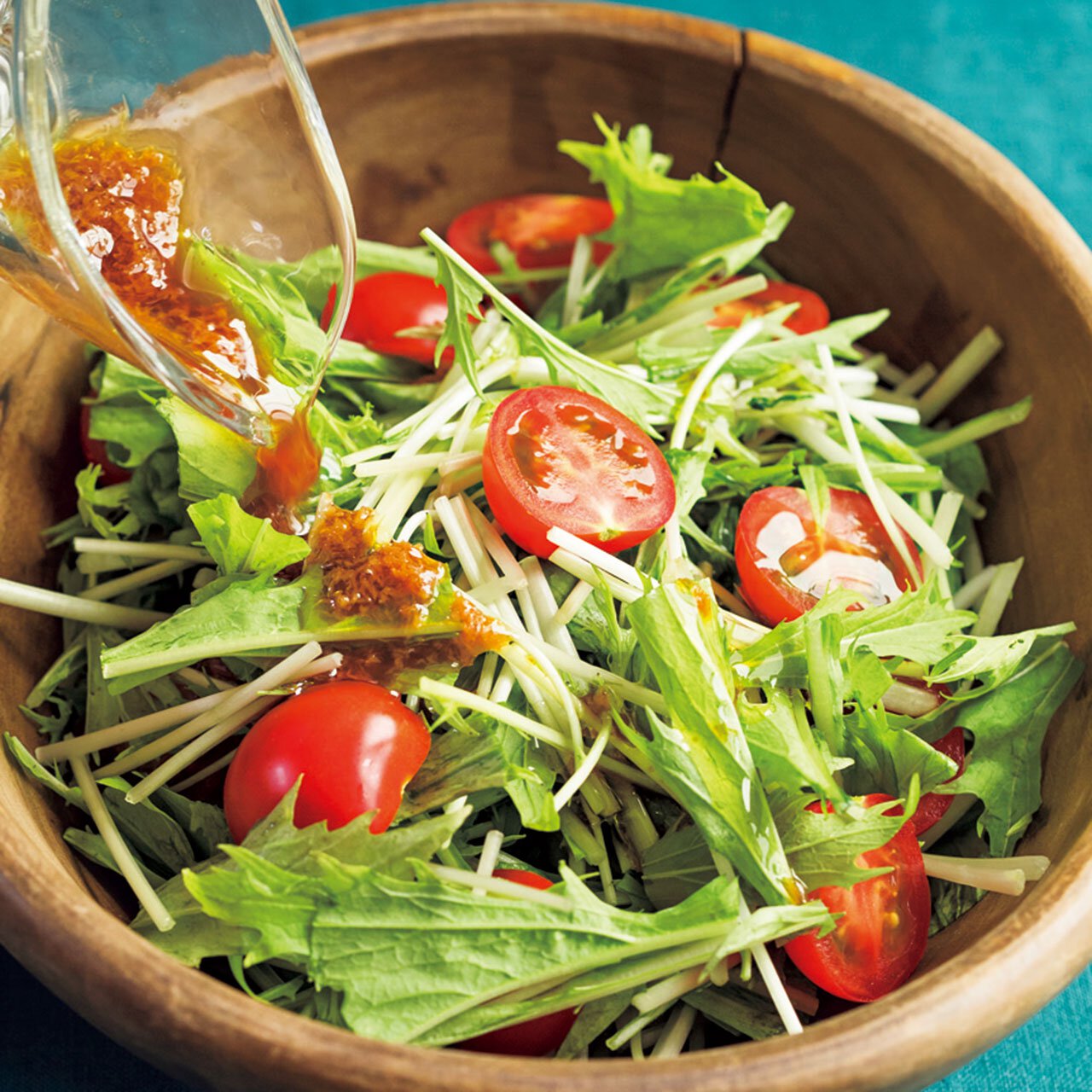 水菜とミニトマトのサラダ By新谷友里江さんの料理レシピ プロのレシピならレタスクラブ