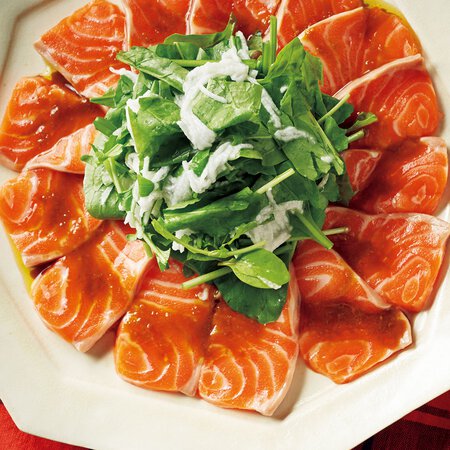 サーモンのカルパッチョ By重信初江さんの料理レシピ プロのレシピならレタスクラブ