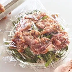 材料を重ねてレンチン！