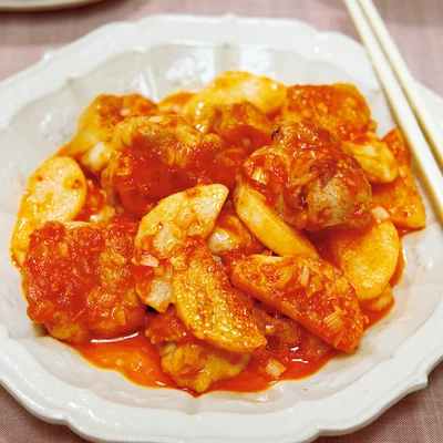 「とり肉と長いものチリソース炒め」の献立