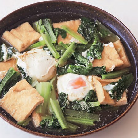 小松菜と油揚げ 落とし卵の煮びたし By瀬尾幸子さんの料理レシピ プロのレシピならレタスクラブ