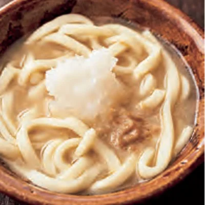 【シメは…おろしうどん】（4人分）
大根150gはすりおろし、軽く汁けをきる。残った煮汁2カップを中火で煮立て、ゆでうどん2玉を加えて弱火で温める。器に等分に盛り、大根おろしとにんにくみそ適量を加えて食べる。