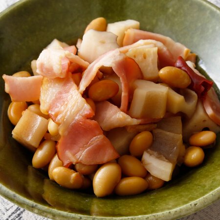 れんこんと大豆の含め煮 By本田明子さんの料理レシピ プロのレシピならレタスクラブ