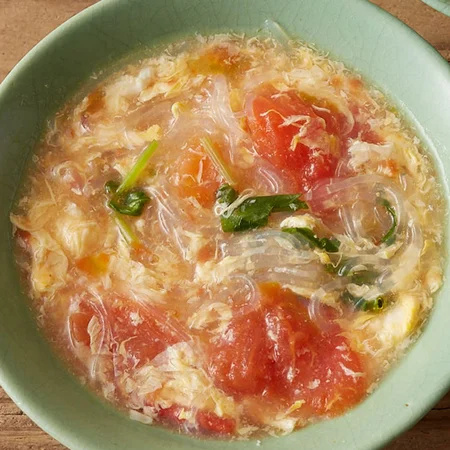 トマトと卵のはるさめスープ