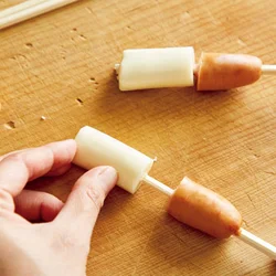 チーズが裂けないようにゆっくり!