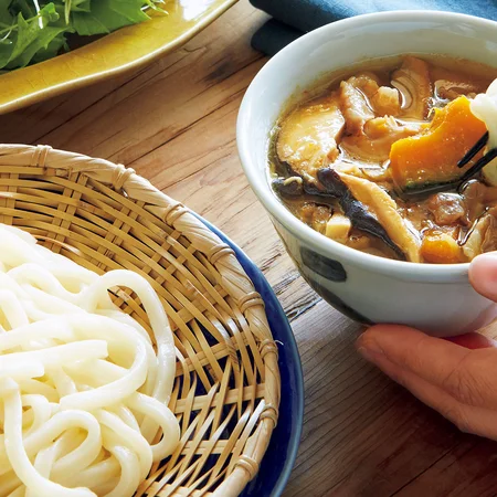 豚かぼちゃ汁のつけうどん