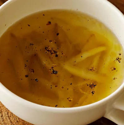 ごぼうのコンソメスープ