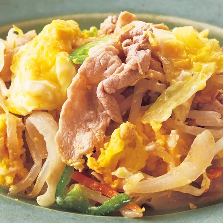 ふわふわ卵の肉野菜炒め