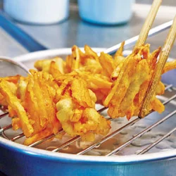  網がなければ、ざるにのせてもOK！