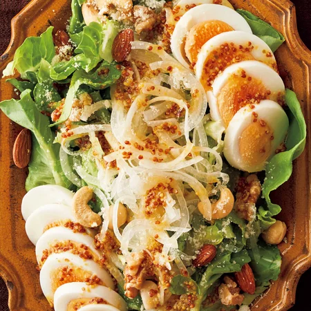 サラダ菜とゆで卵のサラダのレシピ 作り方 簡単 時短 レタスクラブ
