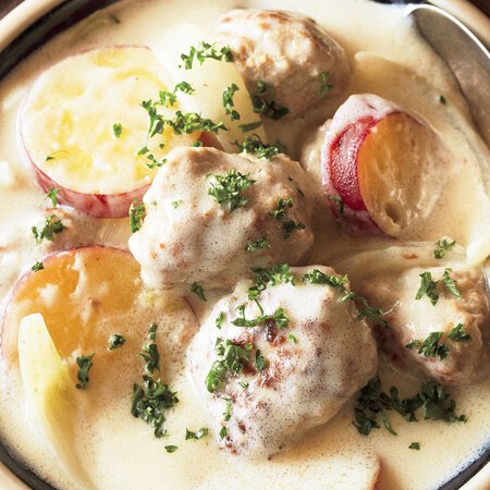 ミートボールとさつまいものクリーム煮 By市瀬悦子さんの料理レシピ プロのレシピならレタスクラブ