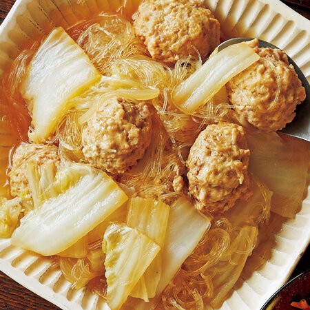 とりだんごと白菜のはるさめ煮 By舘野鏡子さんの料理レシピ プロのレシピならレタスクラブ