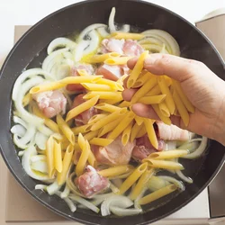 パスタは直ゆで。ゆで鍋いらず