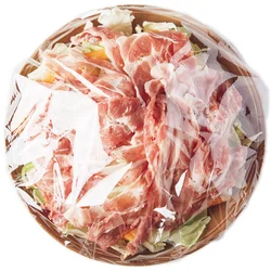 カット野菜＋豚しゃぶしゃぶ用肉→皿に重ねてレンチン！