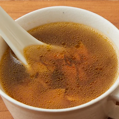 にんじんともずく酢のスープ