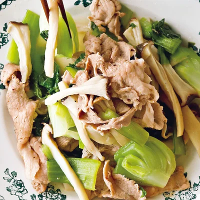 「豚肉とチンゲン菜の重ね蒸し」の献立