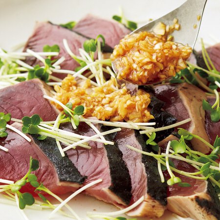 かつおのたたき香味だれ By吉田愛さんの料理レシピ プロのレシピならレタスクラブ