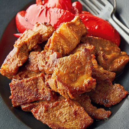 スパイシーポークのブリュッセルボウルのレシピ