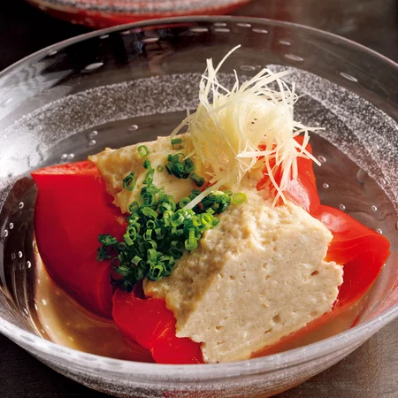 パプリカの肉詰め冷やし鉢