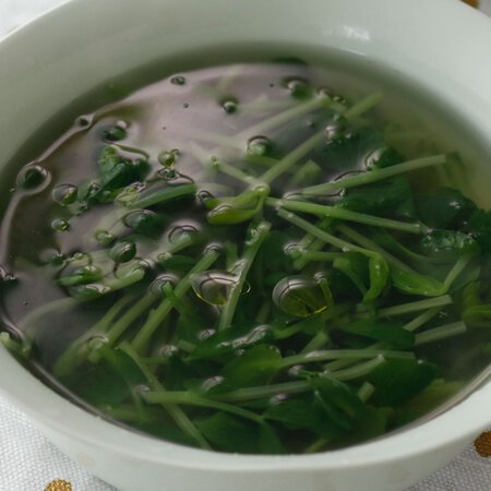 豆苗のコンソメスープ By近藤幸子さんの料理レシピ プロのレシピならレタスクラブ
