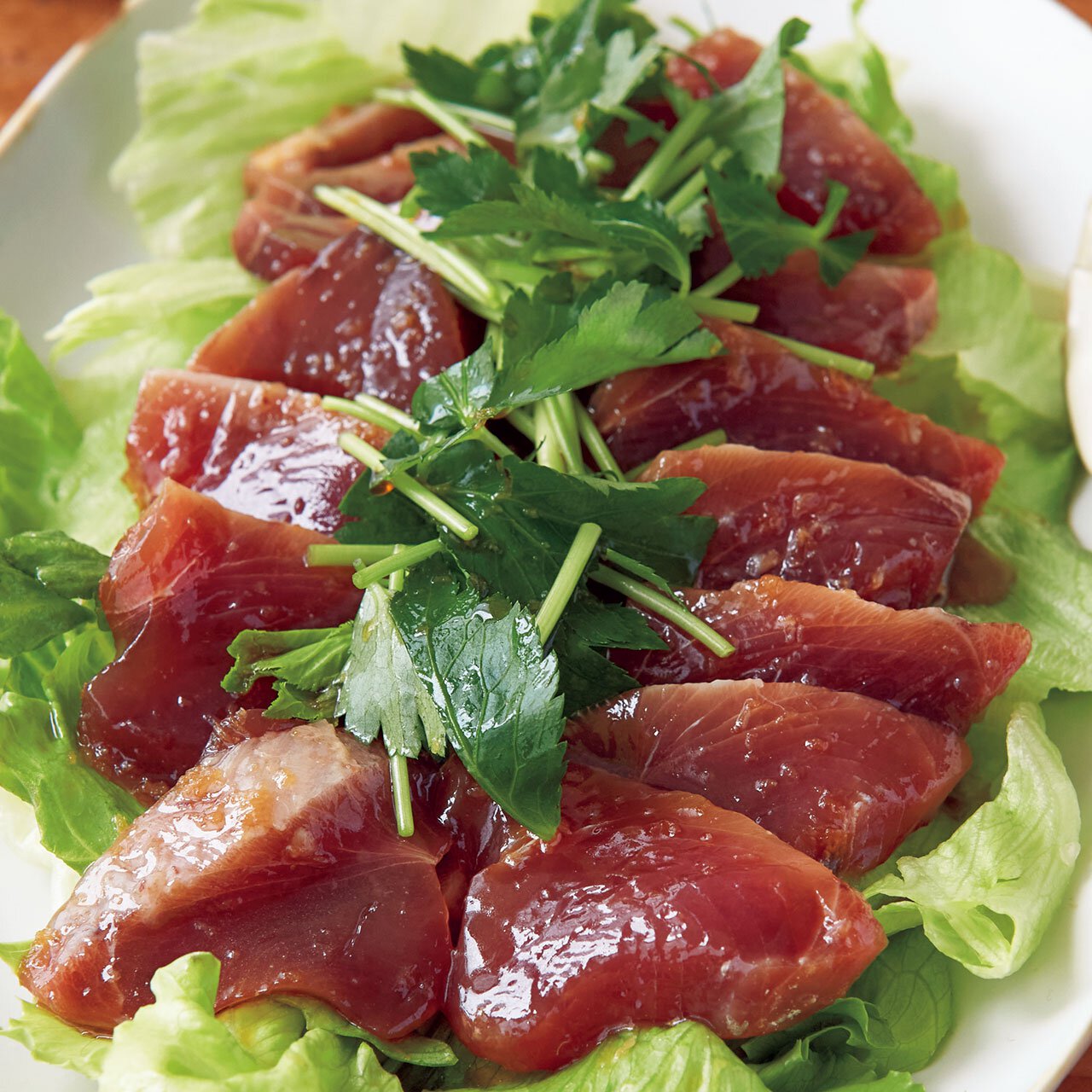 戻りがつおのづけおかずサラダ By榎本美沙さんの料理レシピ プロのレシピならレタスクラブ