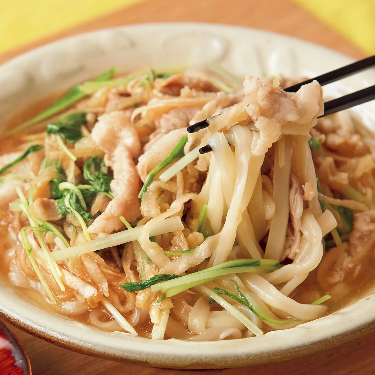 豚肉と切り干し大根のあんかけうどん