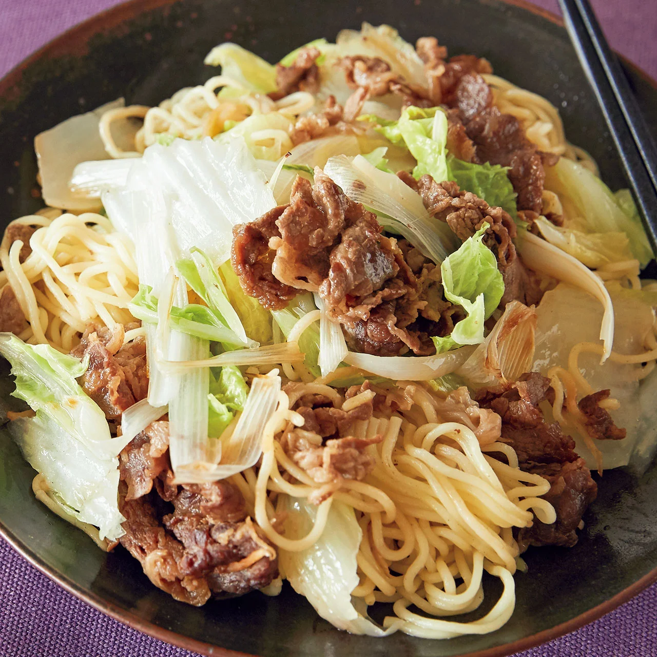 牛肉と白菜のエスニック焼きそば