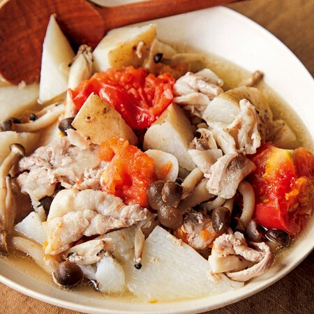 豚肉と長いものフレッシュトマト煮 By近藤幸子さんの料理レシピ プロのレシピならレタスクラブ