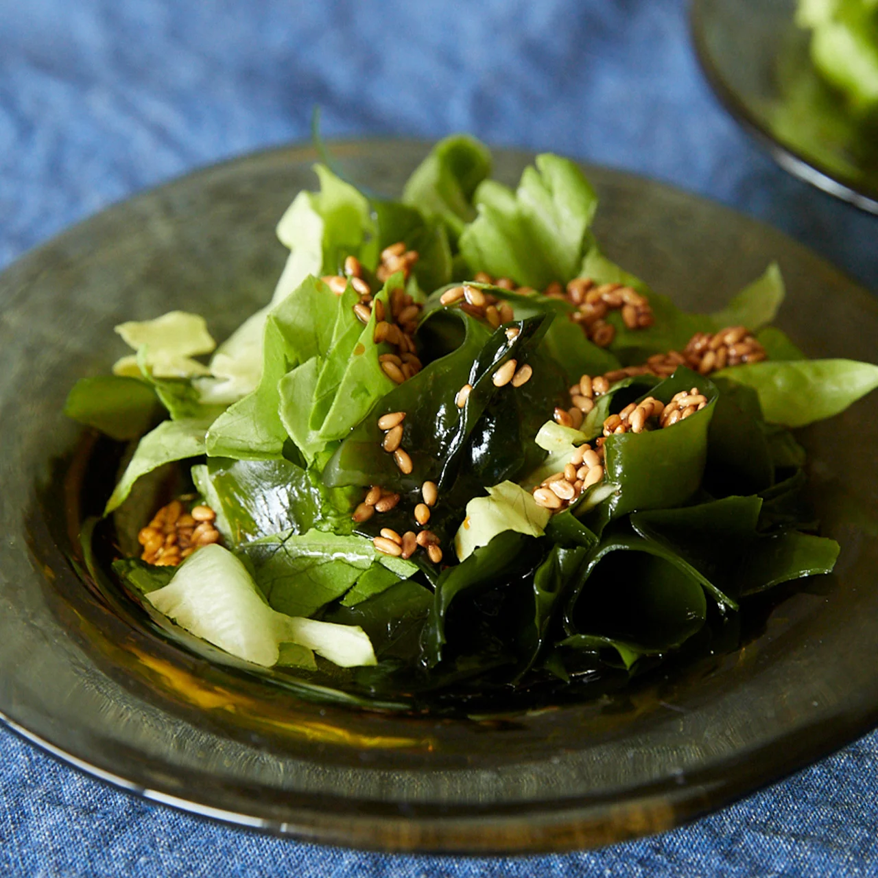 サラダ菜とわかめの中華あえ