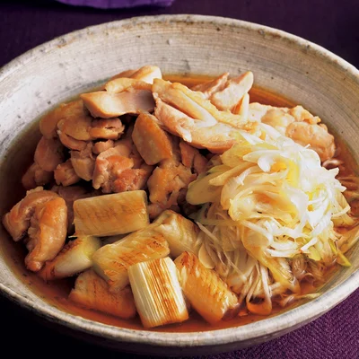 長ねぎととり肉のすき煮