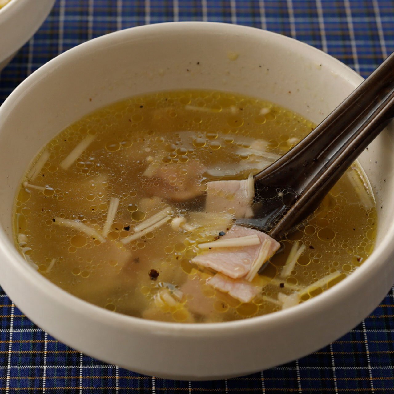ハムとえのきのスープ