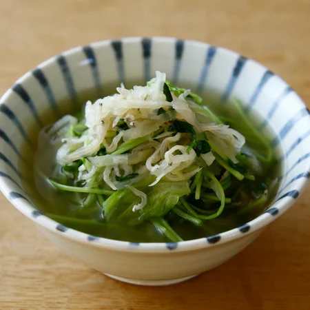 たっぷり野菜とじゃこの煮びたし