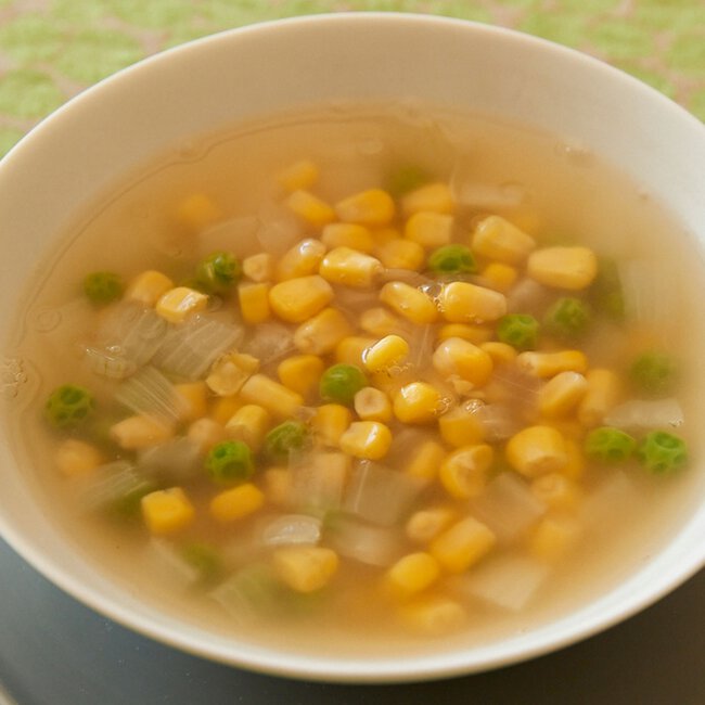新玉ねぎとグリーンピースのコロコロスープ By市瀬悦子さんの料理レシピ プロのレシピならレタスクラブ
