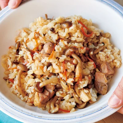 とり肉とにんじんの混ぜご飯