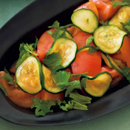 ズッキーニとトマトのサラダ Byしらいのりこさんの料理レシピ プロのレシピならレタスクラブ ズッキーニとトマトのサラダ Byしらいのりこさんの料理レシピ プロのレシピならレタスクラブ